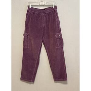 VTG Welcome Corduroy Cargo Skater Pants M Purple 90s Y2K Streetwear Gorpcore